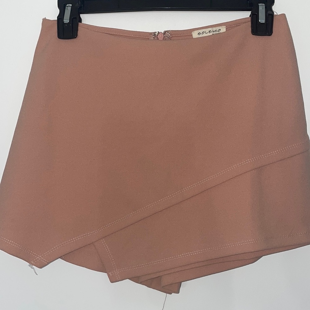 Nude/pink envelope skirt